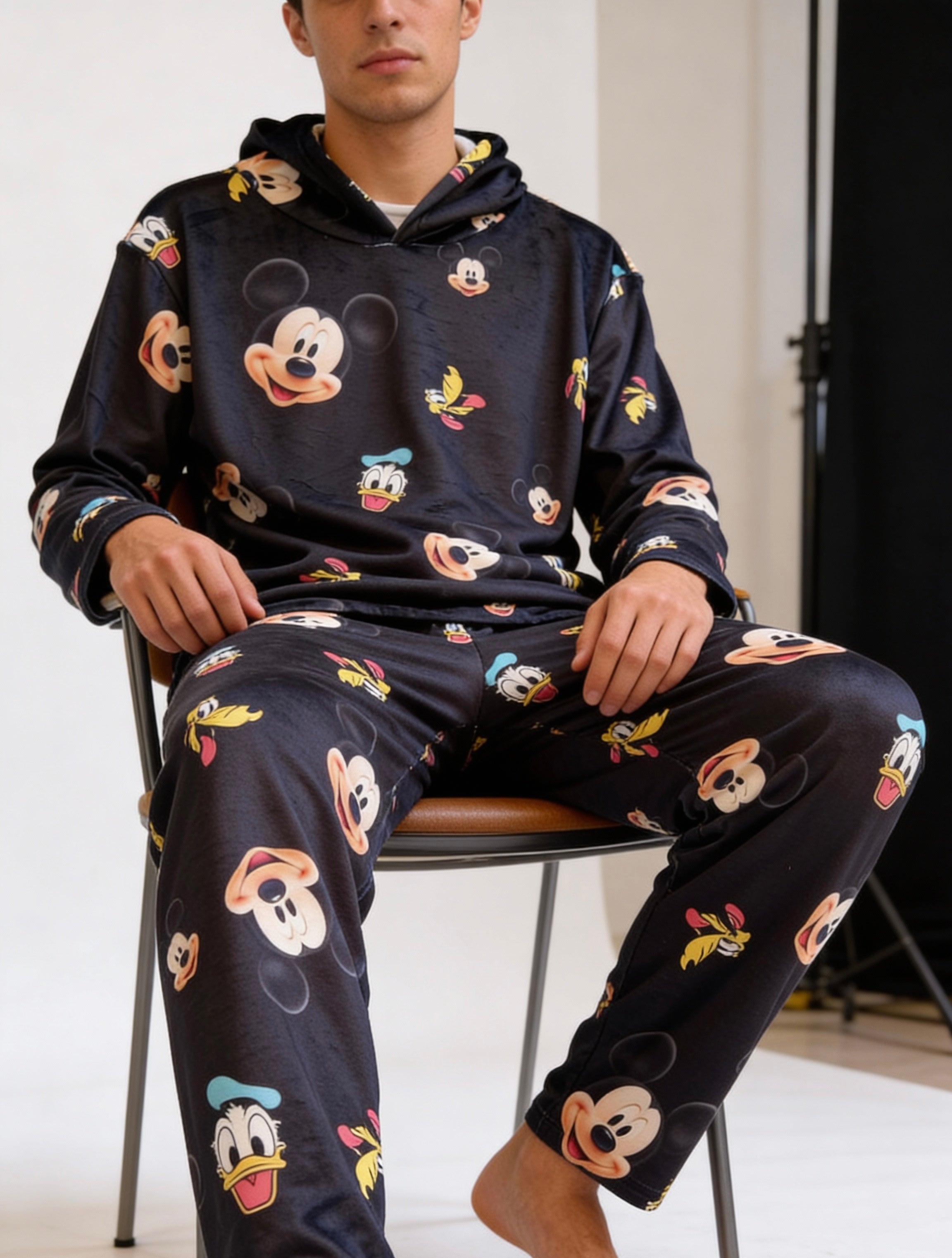 Black Mickey velvet Set