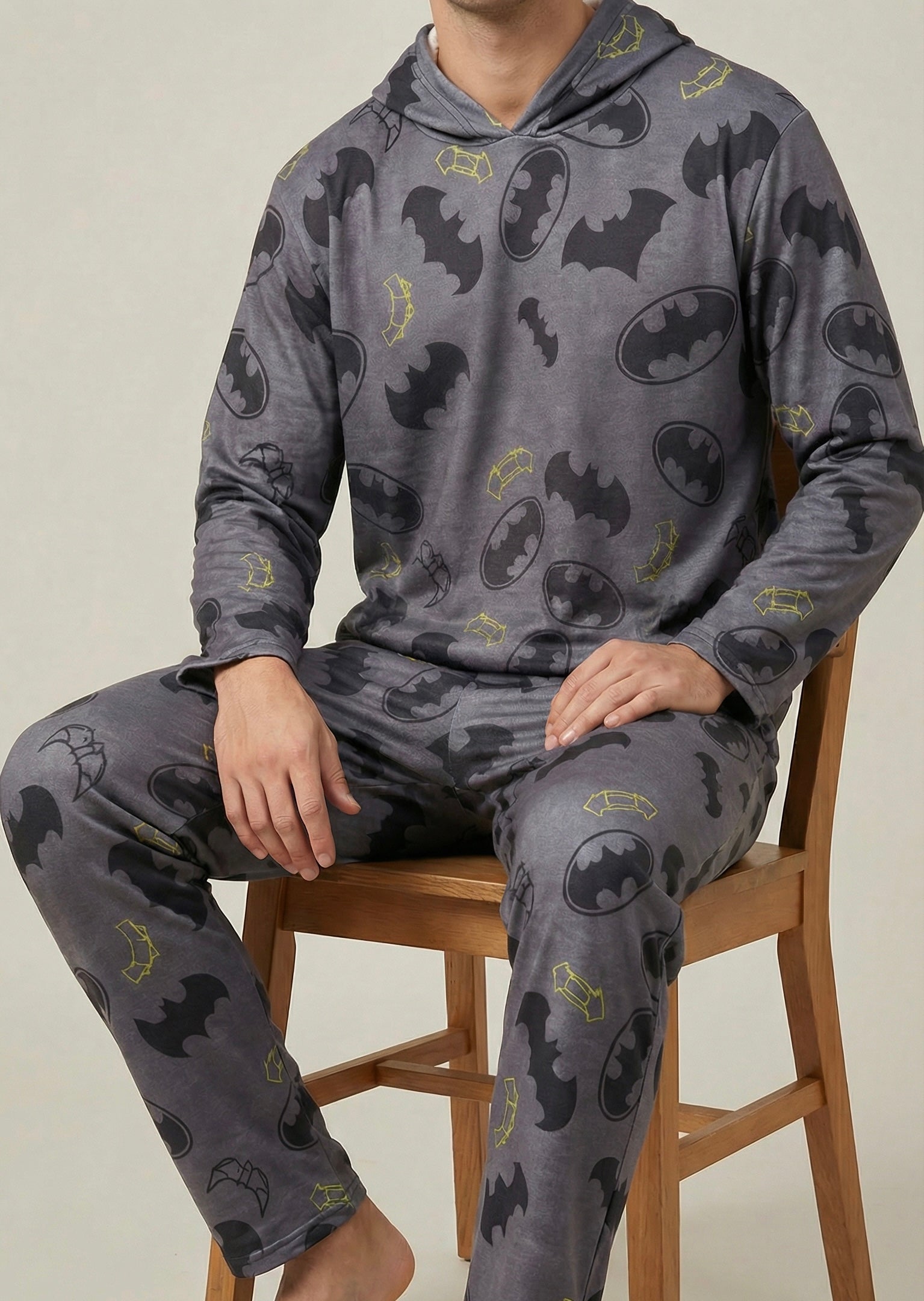 Grey batman velvet set