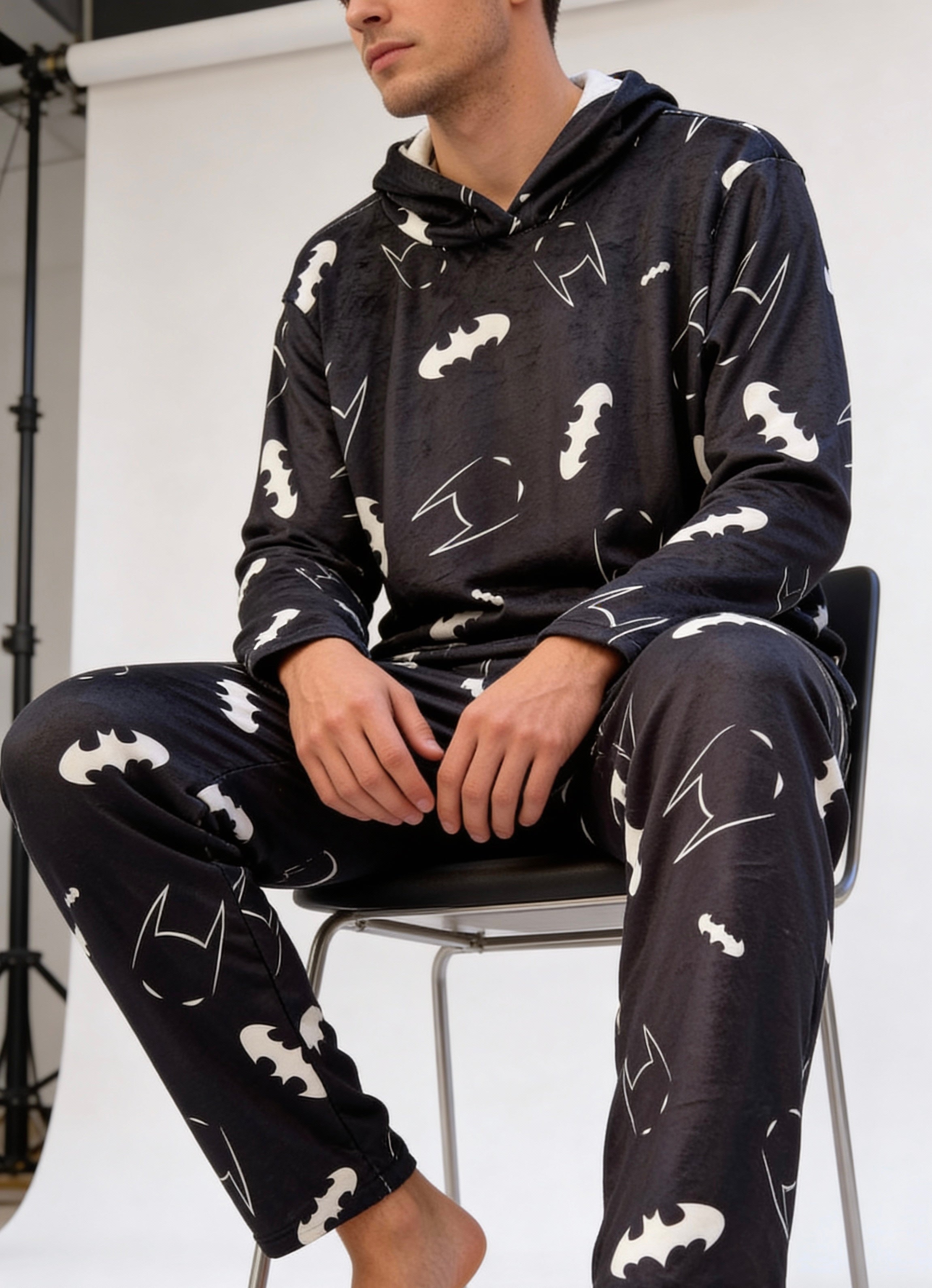 Black batman velvet set