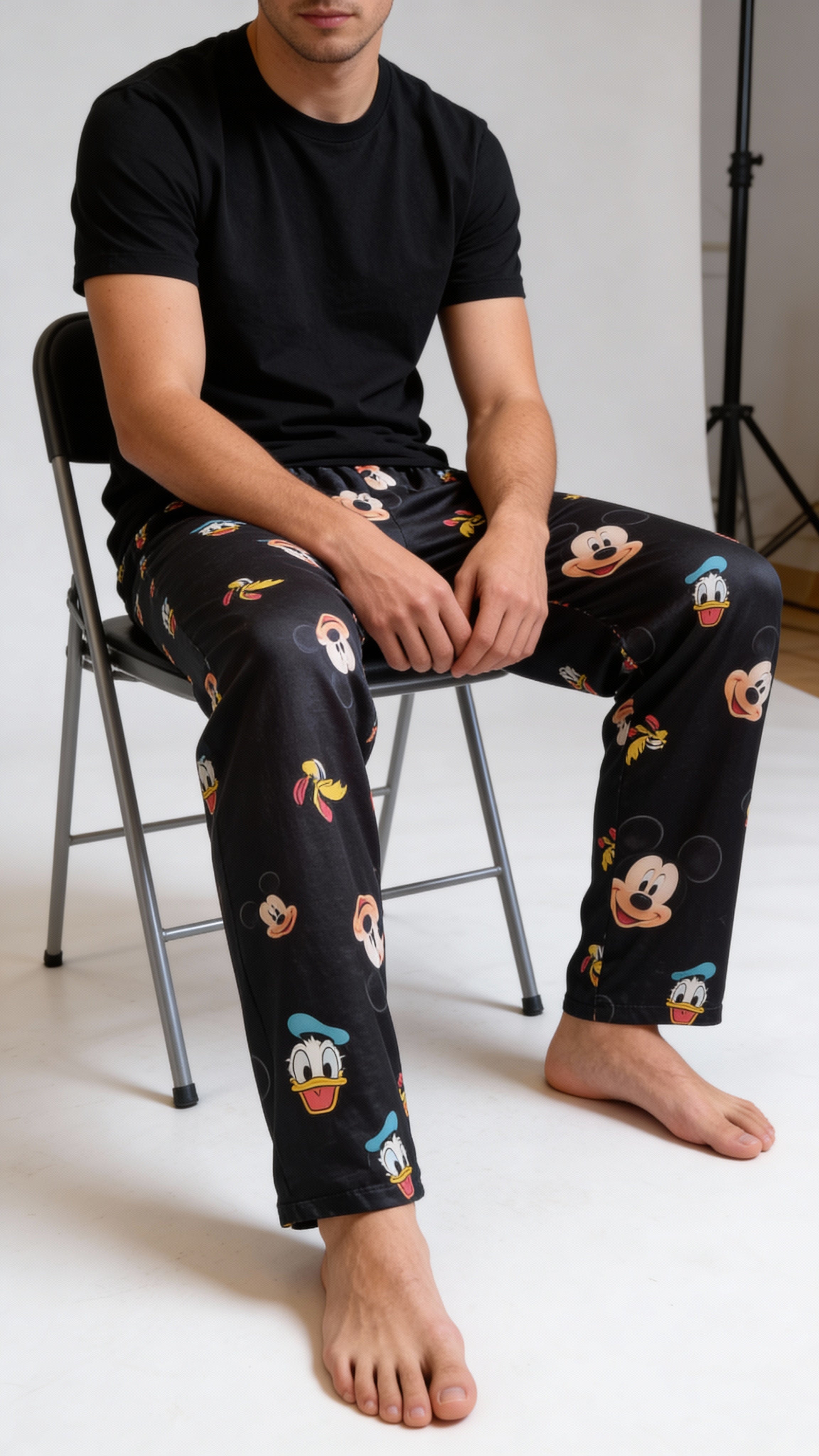 Black disney VELVET pants